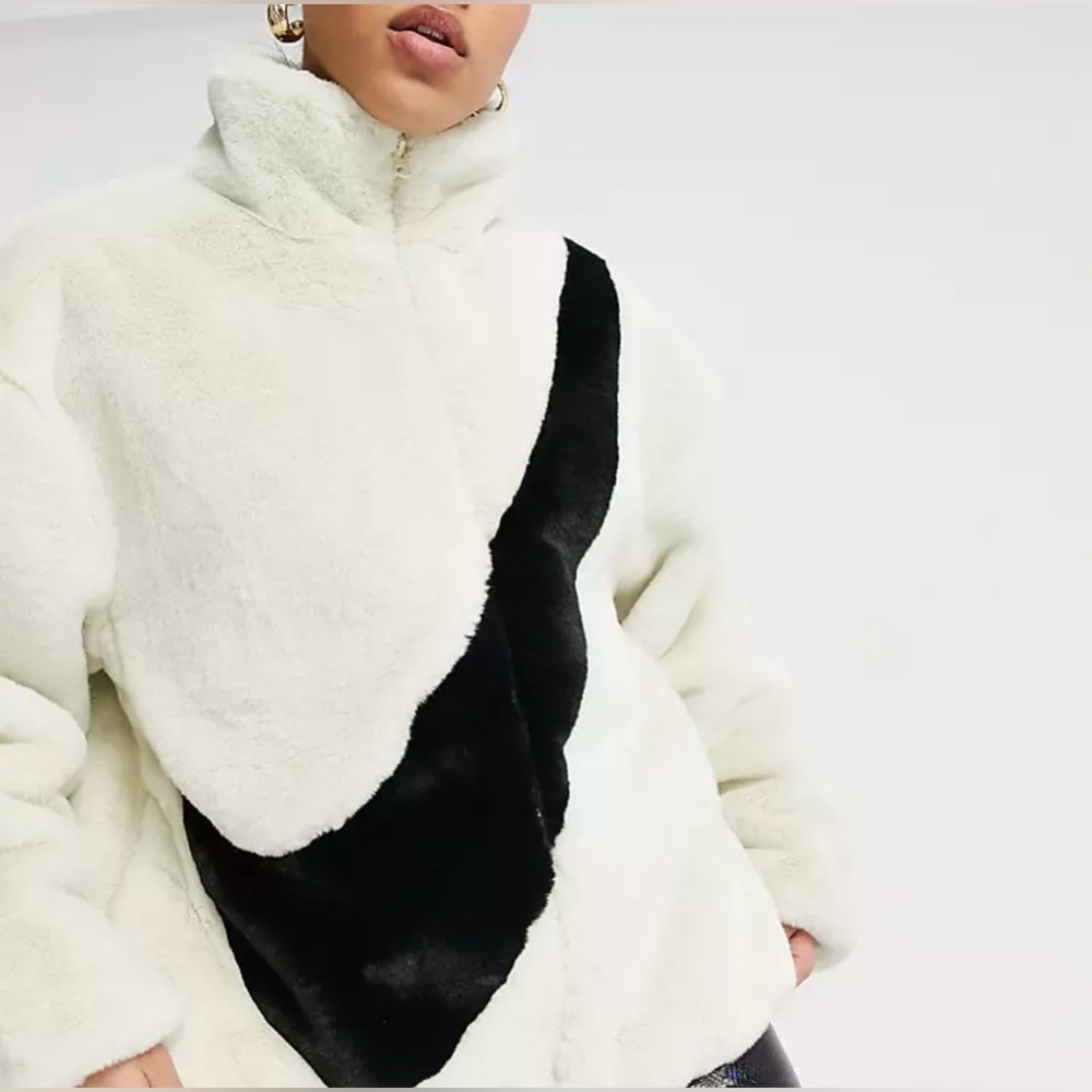 Nike Faux Fur Swoosh Jacket
